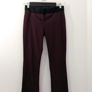 Express Burgundy Columnist Pants Stretch